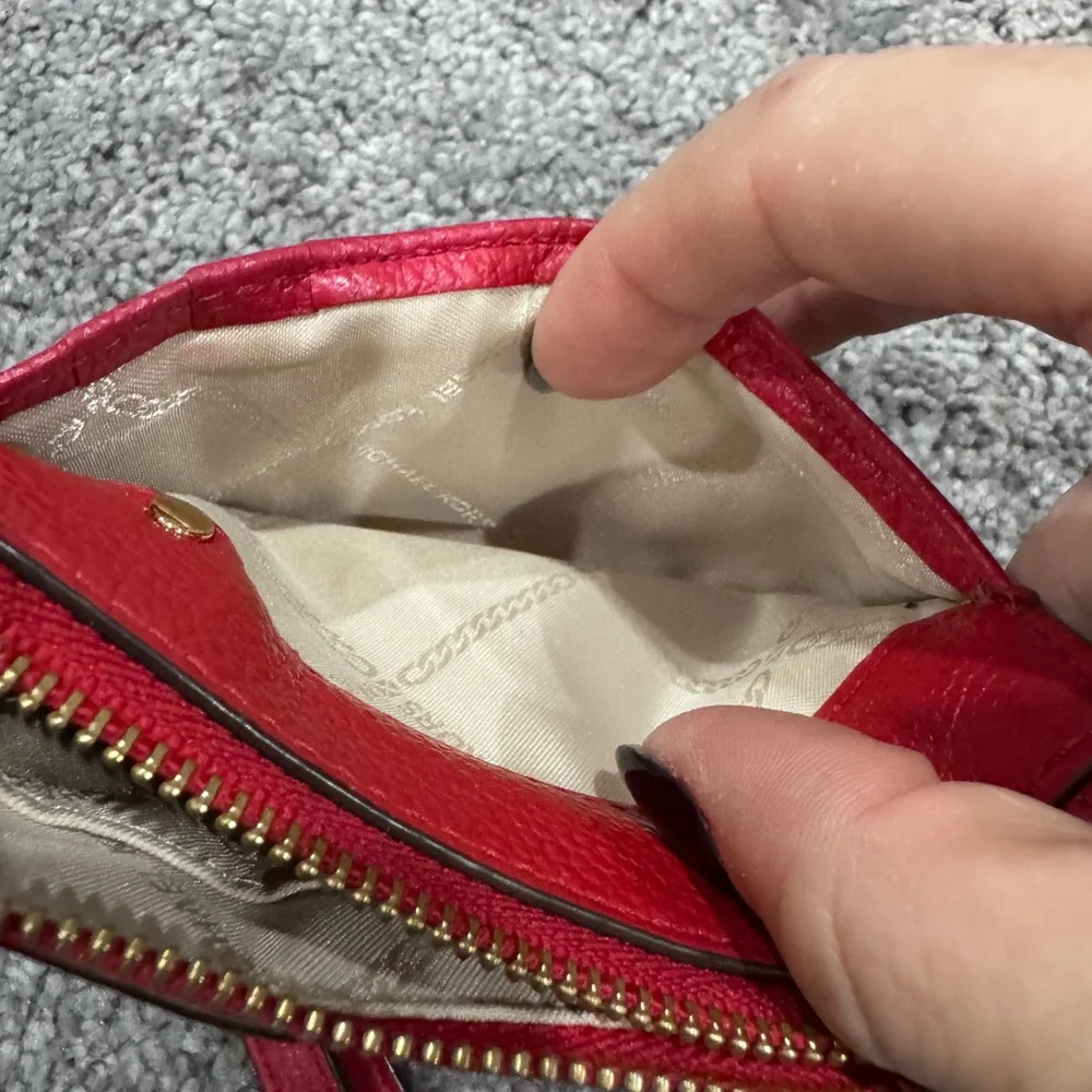 Michael Kors Red‎ Wristlet with Gold Accents - Picture 4 of 4